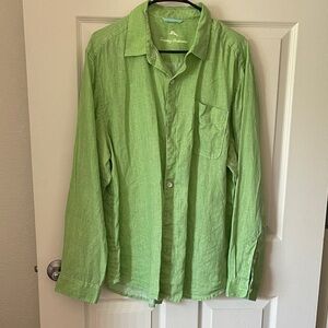 Tommy Bahama Sage Green Linen Shirt